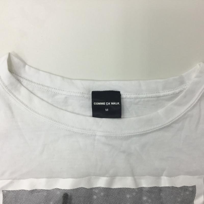 コムサウォーク COMME CA WALK Tシャツ 半袖 M ロゴ、文字 X プリント 白 / ホワイト / レディース USED 古着 中古 10000605