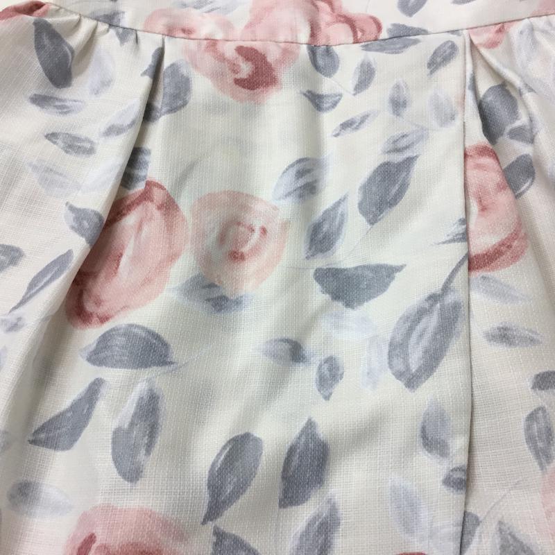 ウィルセレクション WILLSELECTION スカート ひざ丈スカート M 花柄 白 / ホワイト / X 桃 / ピンク / レディース USED 古着 中古 10000616