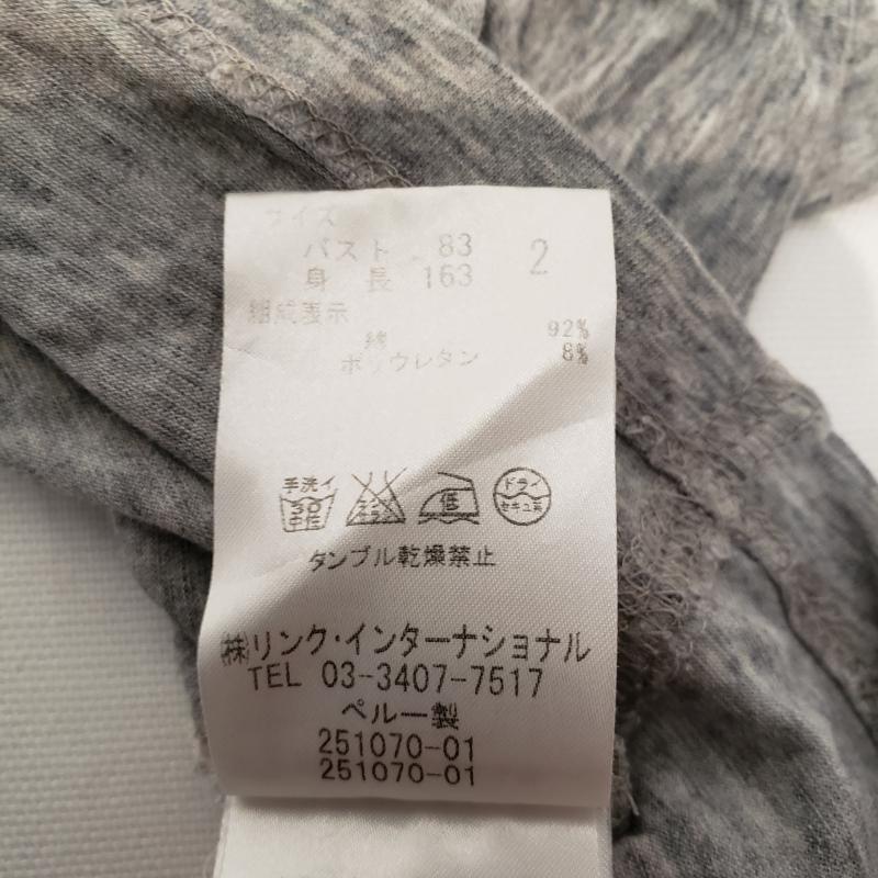 セオリー theory カットソー 半袖 2 無地 灰 / グレー / レディース USED 古着 中古 10000781