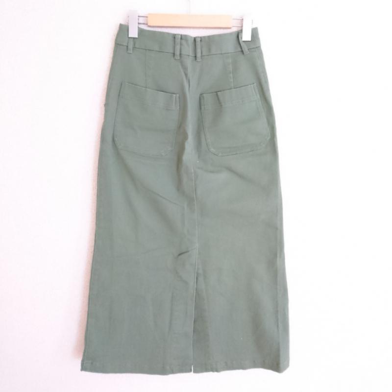 アメリカンホリック AMERICAN HOLIC スカート ロングスカート S 無地 緑 / グリーン / レディース USED 古着 中古 10000849