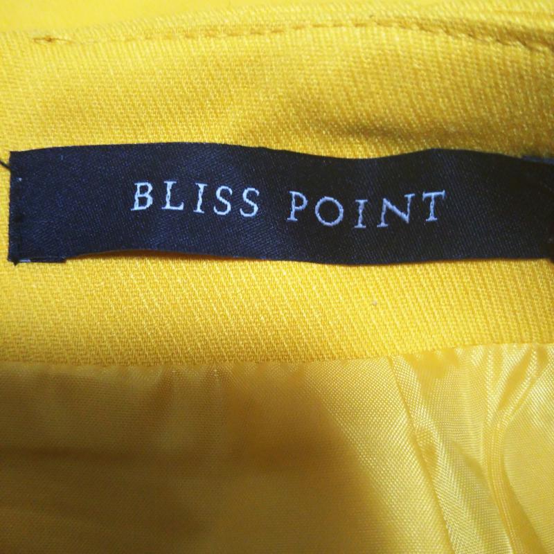 ブリスポイント BLISS POINT スカート ひざ丈スカート M 無地 黄 / イエロー / レディース USED 古着 中古 10000887