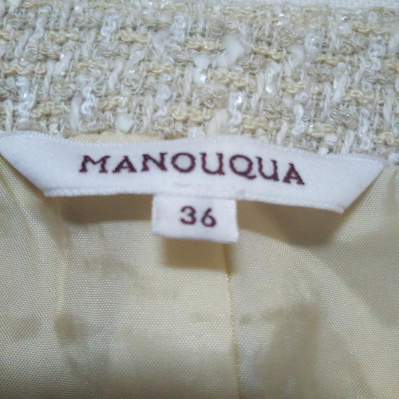 マノーク MANOUQUA ジャケット、上着 ジャケット、ブレザー 36 白 / ホワイト / レディース USED 古着 中古 10000898