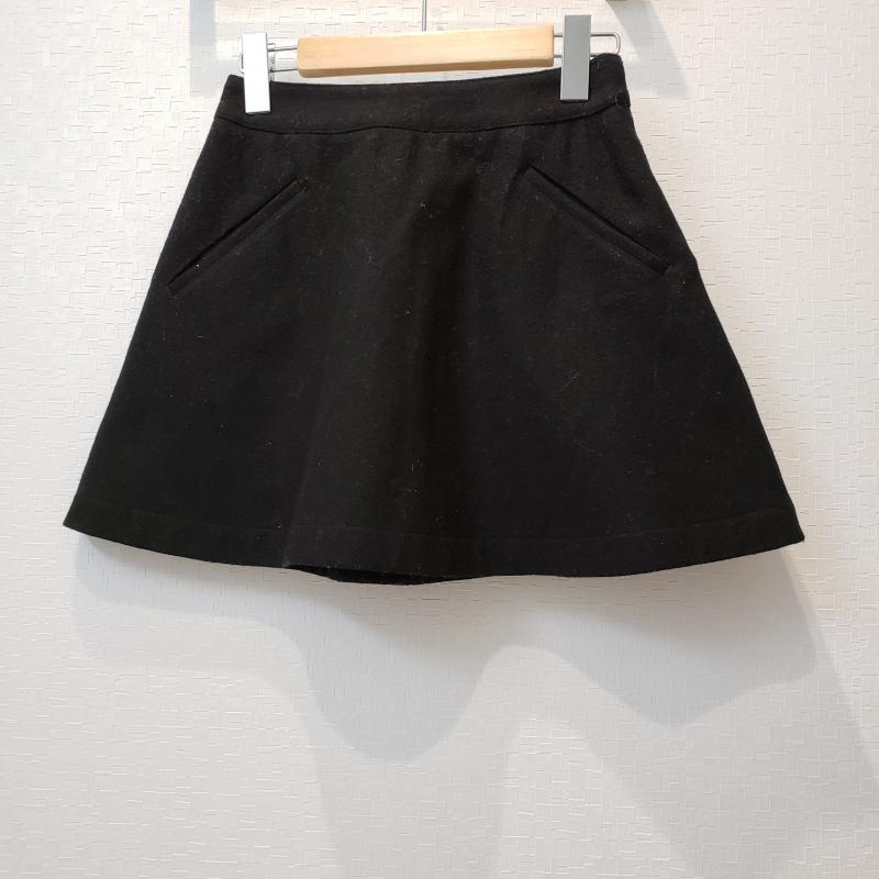 レイビームス Ray BEAMS スカート ミニスカート 0 無地 黒 / ブラック / レディース USED 古着 中古 10000961