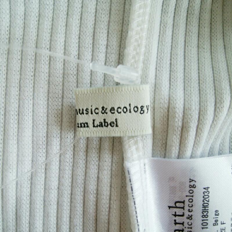 アースミュージックアンドエコロジー earth music&ecology カットソー 長袖 FREE 無地 白 / ホワイト / レディース USED 古着 中古 10000999
