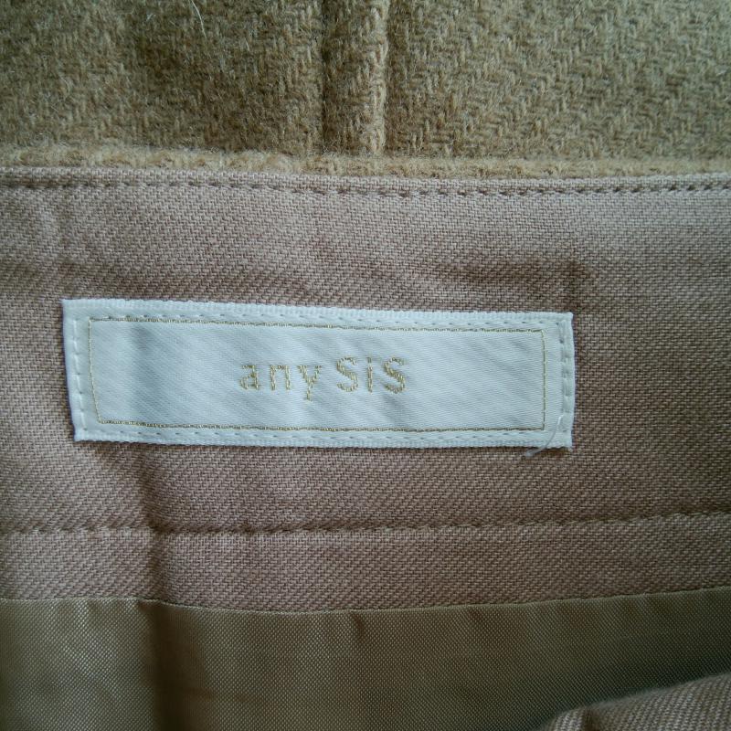 エニィスィス any SiS スカート ひざ丈スカート 2 無地 茶 / ブラウン / レディース USED 古着 中古 10001014