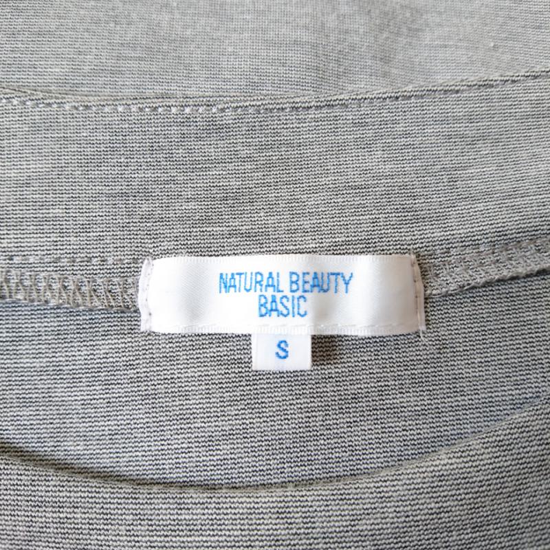 エヌナチュラルビューティーベーシック N.NATURALBEAUTYBASIC ワンピース ひざ丈スカート S 無地 灰 / グレー / X 黒 / ブラック / レディース USED 古着 中古 10001135
