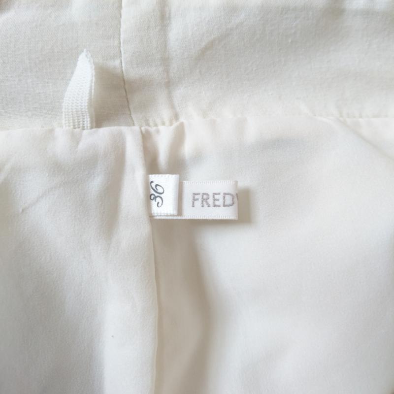 フレディ エミュ fredy emue スカート ひざ丈スカート 花柄 白 / ホワイト / X 緑 / グリーン / レディース USED 古着 中古 10001154