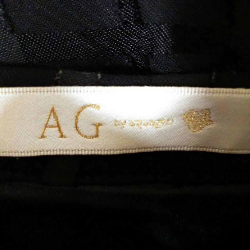 エージーバイアクアガール AGBYAQUAGIRL スカート ひざ丈スカート M チェック 黒 / ブラック / レディース USED 古着 中古 10001207