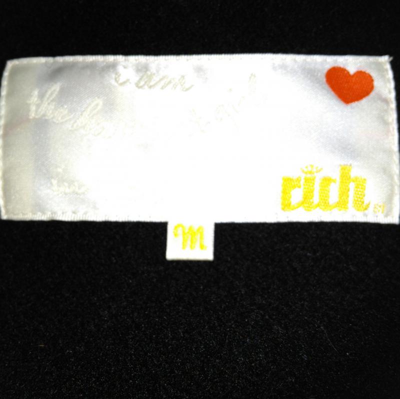 リッチ rich コート コート一般 M 無地 黒 / ブラック / レディース USED 古着 中古 10001224