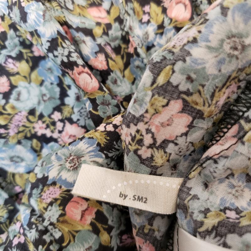 サマンサモスモスエヘカソポ SM2ehkasopo スカート ひざ丈スカート M 花柄 緑 / グリーン / X 桃 / ピンク / レディース USED 古着 中古 10001271