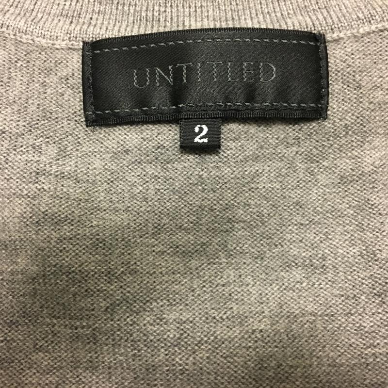 アンタイトル UNTITLED カットソー 半袖 2 無地 灰 / グレー / レディース USED 古着 中古 10001289