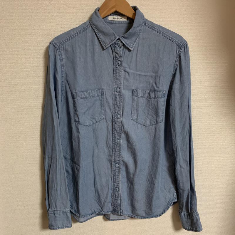 マウジー MOUSSY シャツ、ブラウス 長袖 FREE 無地 インディゴ / インディゴ / レディース USED 古着 中古 10001357