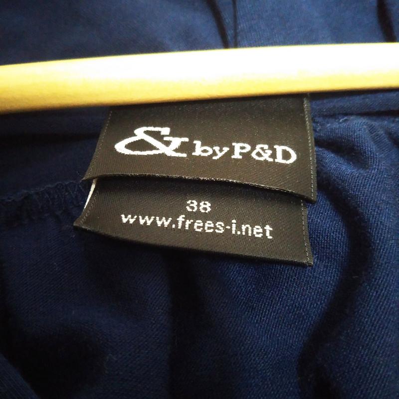 アンドバイピーアンドディー & by P&D チュニック 半袖 38 無地 紺 / ネイビー / レディース USED 古着 中古 10001386