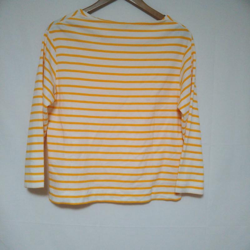 リプセット LIPSET カットソー 長袖 M ボーダー柄 白 / ホワイト / X 橙 / オレンジ / レディース USED 古着 中古 10001403