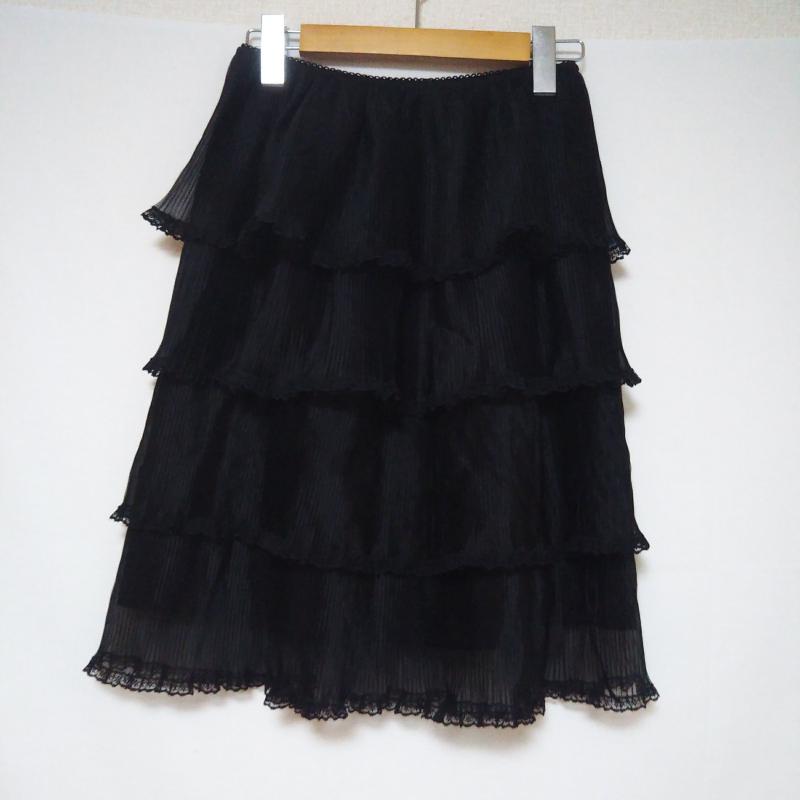 グレース Grace スカート ひざ丈スカート 36 無地 黒 / ブラック / レディース USED 古着 中古 10001404