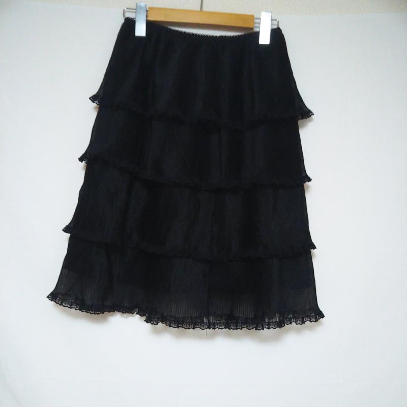 グレース Grace スカート ひざ丈スカート 36 無地 黒 / ブラック / レディース USED 古着 中古 10001404