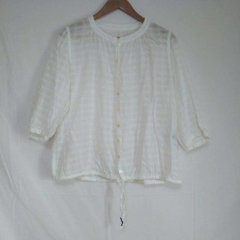 キューブシュガー CUBE SUGAR シャツ、ブラウス 長袖 M 無地 白 / ホワイト / レディース USED 古着 中古 10001408
