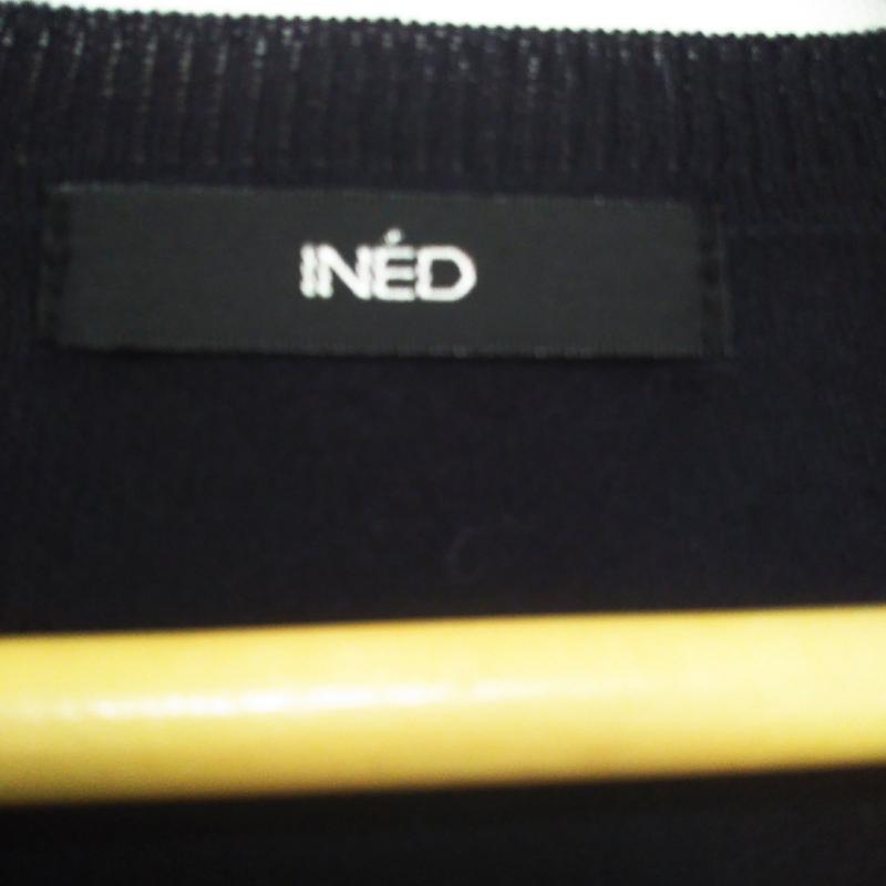 イネド INED ニット、セーター 長袖 9 無地 黒 / ブラック / レディース USED 古着 中古 10001430