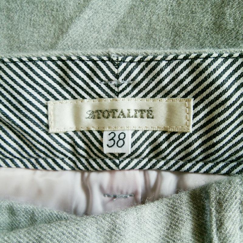 ラトータリテ La TOTALITE パンツ スラックス 38インチ 無地 灰 / グレー / レディース USED 古着 中古 10001462