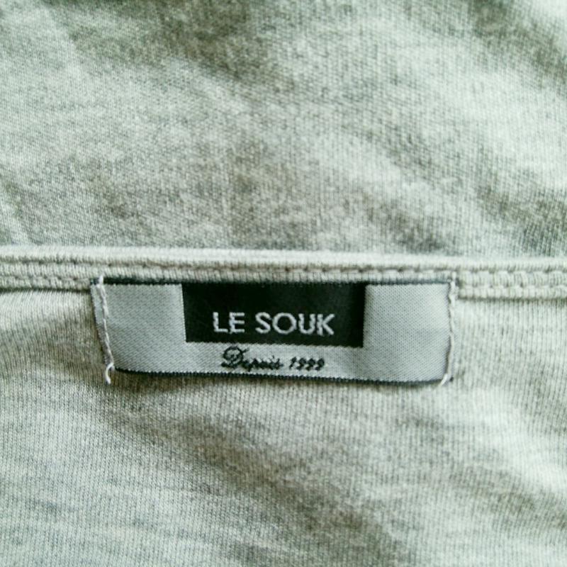 ルスーク LESOUK カットソー 長袖 38 無地 灰 / グレー / レディース USED 古着 中古 10001520