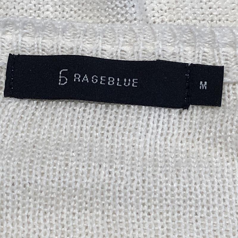 レイジブルー RAGEBLUE ニット、セーター 七分袖 M 無地 白 / ホワイト / メンズ USED 古着 中古 10001629
