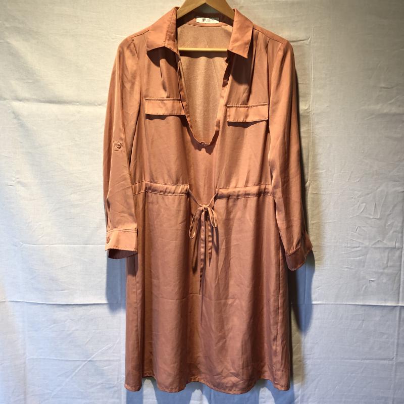 オフオン OFUON チュニック 七分袖 40 無地 橙 / オレンジ / レディース USED 古着 中古 10001653