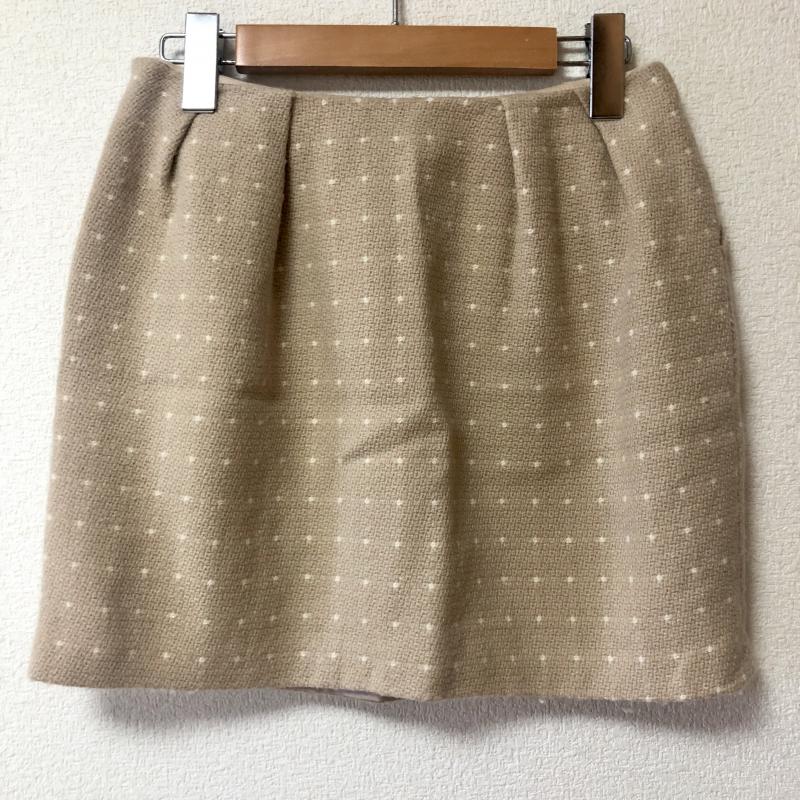 クローラ crolla スカート ミニスカート 36 ドット ベージュ / ベージュ / X 白 / ホワイト / レディース USED 古着 中古 10001690