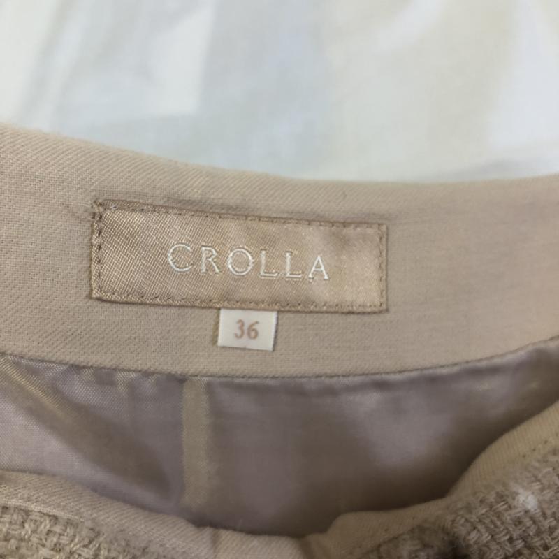 クローラ crolla スカート ミニスカート 36 ドット ベージュ / ベージュ / X 白 / ホワイト / レディース USED 古着 中古 10001690