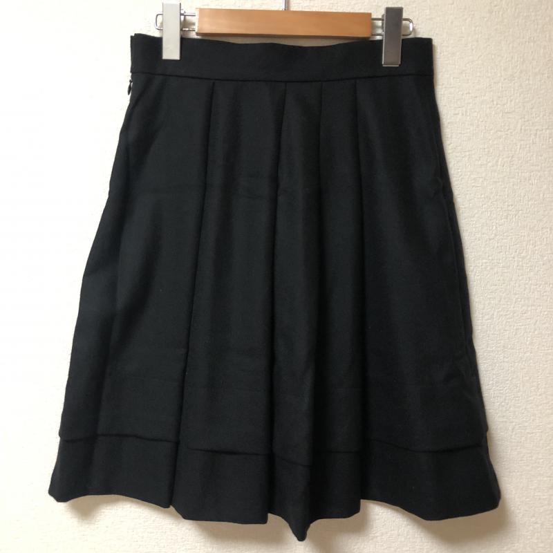 アンタイトル UNTITLED スカート ひざ丈スカート 2 無地 黒 / ブラック / レディース USED 古着 中古 10001700