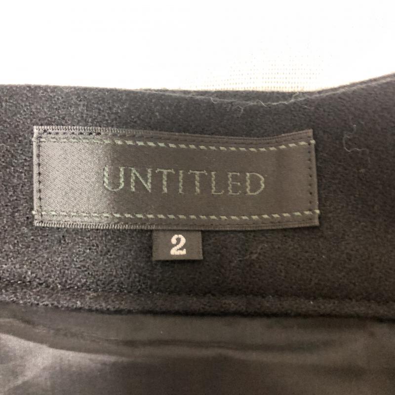 アンタイトル UNTITLED スカート ひざ丈スカート 2 無地 黒 / ブラック / レディース USED 古着 中古 10001700