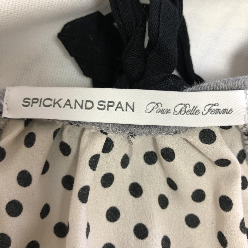 スピック&スパン Spick & Span カットソー 半袖 無地 X ドット 灰 / グレー / X 白 / ホワイト / X 黒 / ブラック / レディース USED 古着 中古 10001728