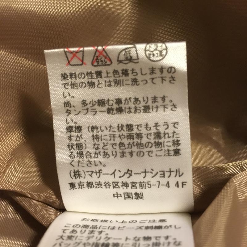 キャンデラ candela ワンピース ひざ丈スカート 襟にビジュー 36 総柄 金 / ゴールド / レディース USED 古着 中古 10001787