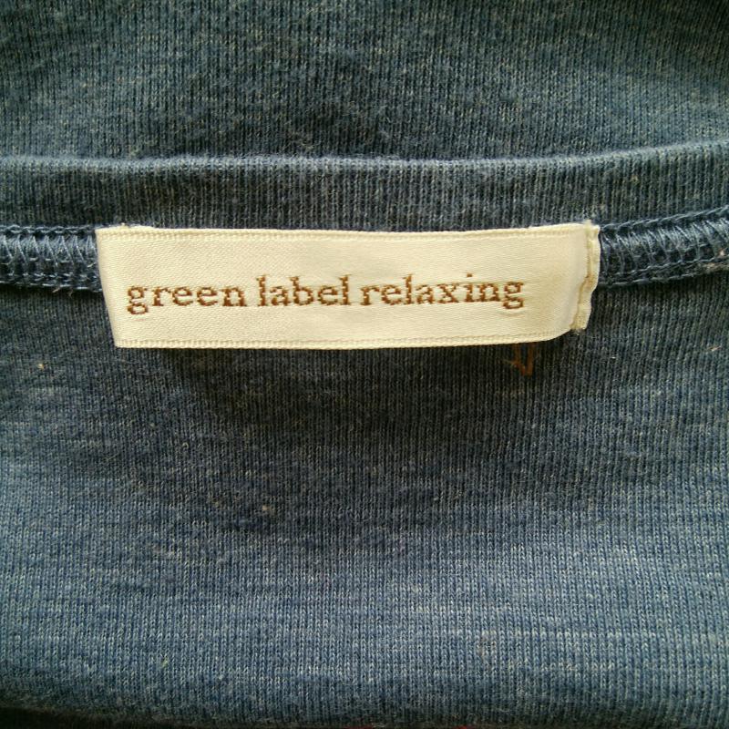 グリーンレーベルリラクシング green label relaxing Tシャツ 半袖 無地 X ロゴ、文字 青 / ブルー / X 赤 / レッド / レディース USED 古着 中古 10001805