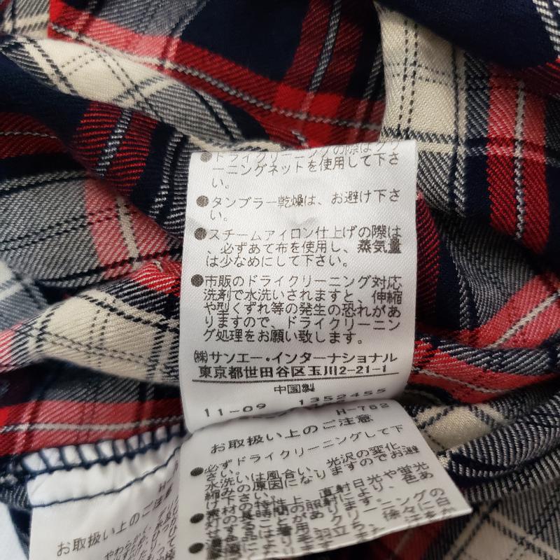 ナチュラルビューティーベーシック NATURAL BEAUTY BASIC シャツ、ブラウス 長袖 S チェック 白 / ホワイト / X 黒 / ブラック / X 赤 / レッド / レディース USED 古着 中古 10001867