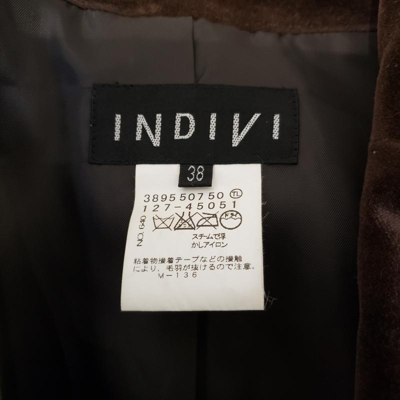 インディヴィ INDIVI ジャケット、上着 ジャケット、ブレザー 38 無地 茶 / ブラウン / レディース USED 古着 中古 10001895