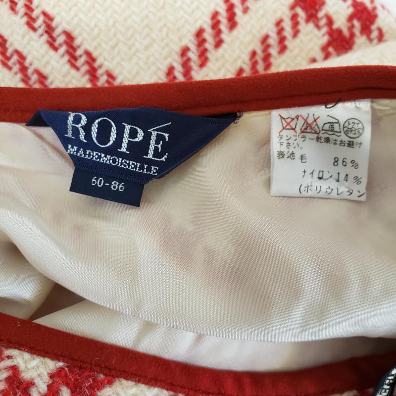 ロペマドモアゼル ROPE' mademoiselle スカート ひざ丈スカート チェック ベージュ / ベージュ / X 赤 / レッド / レディース USED 古着 中古 10001909