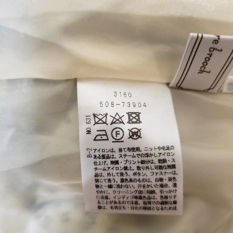 クチュールブローチ couture brooch スカート ひざ丈スカート 36 花柄 黒 / ブラック / X ベージュ / ベージュ / レディース USED 古着 中古 10001934