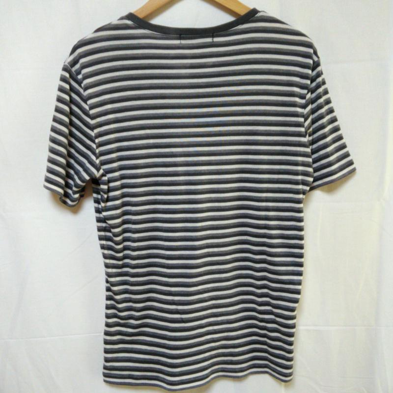 ボイコット BOYCOTT Tシャツ 半袖 3 ボーダー柄 白 / ホワイト / X 黒 / ブラック / X 灰 / グレー / メンズ USED 古着 中古 10001974