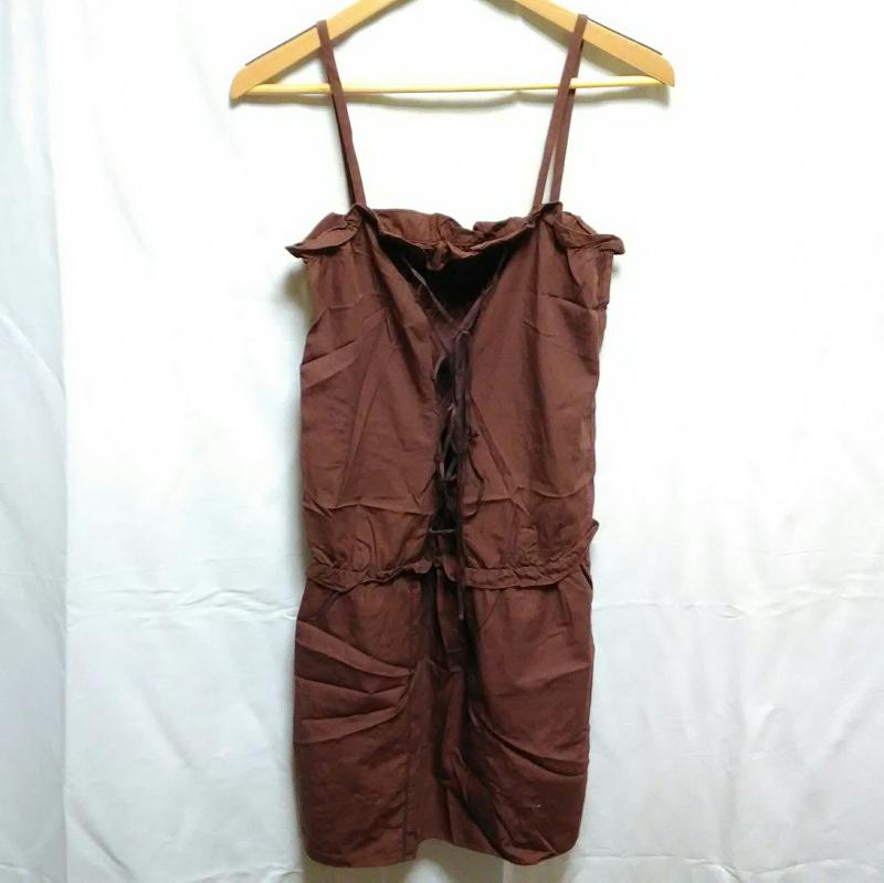 ジルスチュアート JILLSTUART ワンピース ひざ丈スカート 4 無地 茶 / ブラウン / レディース USED 古着 中古 10001985
