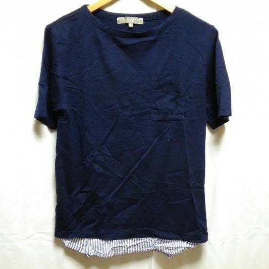 アデイインザライフ A Day in the Life Tシャツ 半袖 S 無地 X ストライプ 紺 / ネイビー / X 青 / ブルー / X 白 / ホワイト /  メンズ USED 古着 中古 10001989
