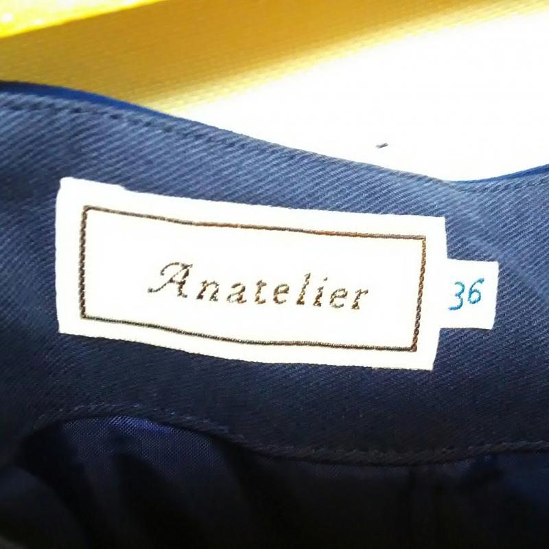 アナトリエ anatelier スカート ミニスカート 36インチ 無地 青 / ブルー / レディース USED 古着 中古 10002000