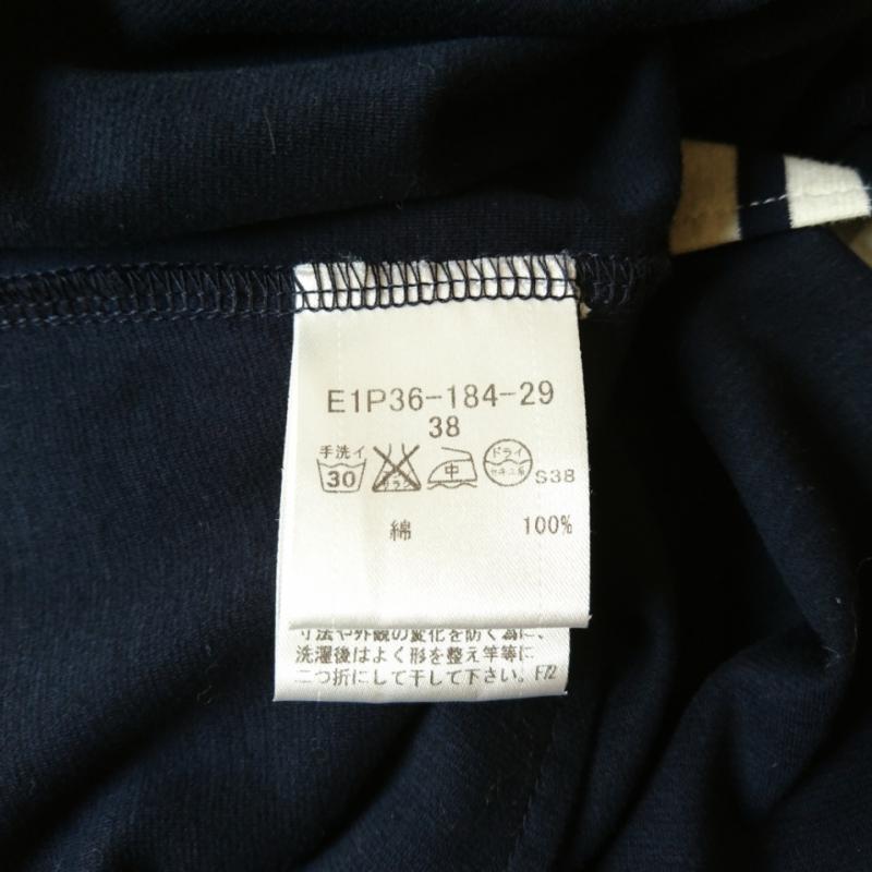 バーバリーブルーレーベル BURBERRY BLUE LABEL ワンピース・ドレス・オールインワン ワンピース・ドレス・オールインワン 38 ボーダー柄 X 無地 白 / ホワイト / X 紺 / ネイビー / レディース USED 古着 中古 10002097