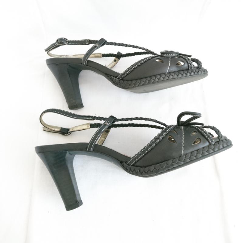 アナスイ ANNASUI サンダル サンダル 無地 黒 / ブラック / レディース USED 古着 中古 10002102