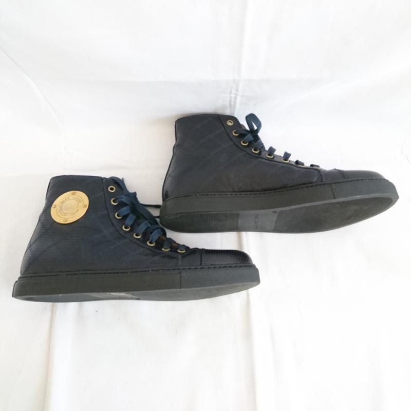 マークジェイコブス MARCJACOBS ブーツ ショートブーツ チェック X ヘビ柄 黒 / ブラック / X 青 / ブルー / メンズ USED 古着 中古 10002104