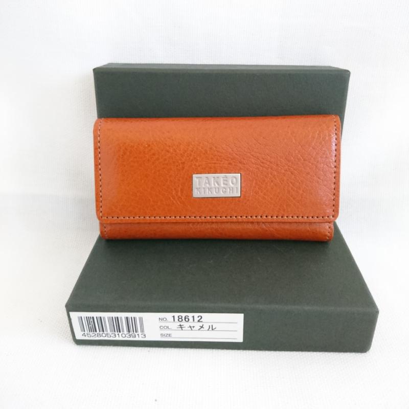 タケオキクチ TAKEO KIKUCHI キーケース キーケース 無地 X ロゴ、文字 茶 / ブラウン / メンズ USED 古着 中古 10002123