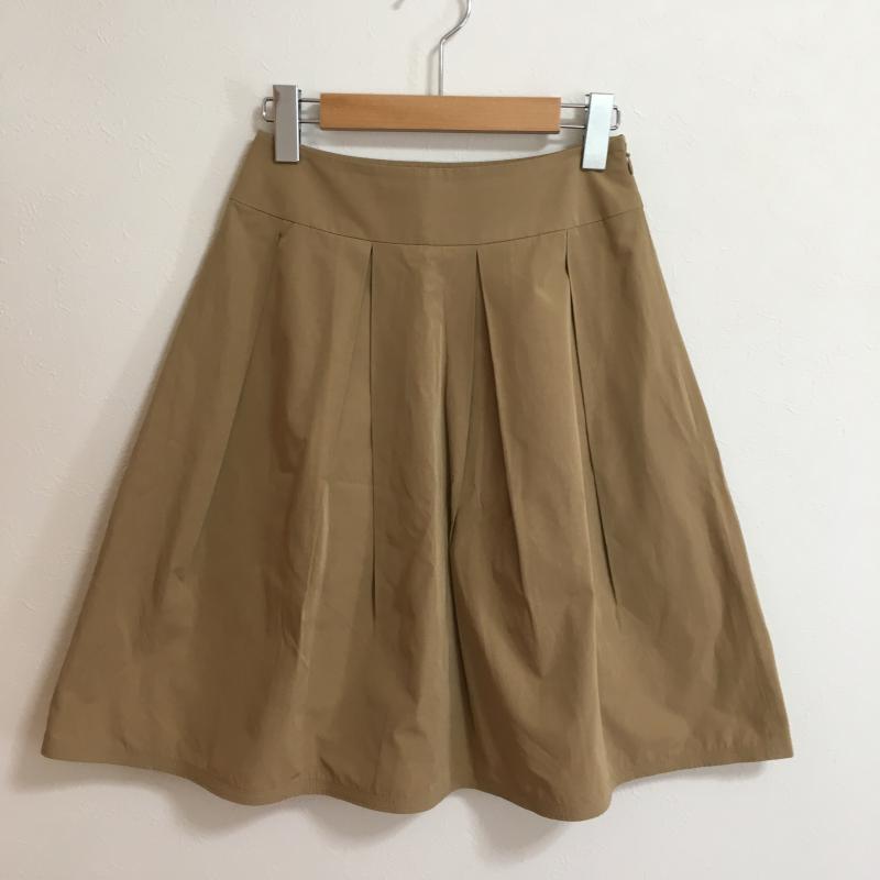 イネド INED スカート ひざ丈スカート 7 無地 ベージュ / ベージュ / レディース USED 古着 中古 10002173
