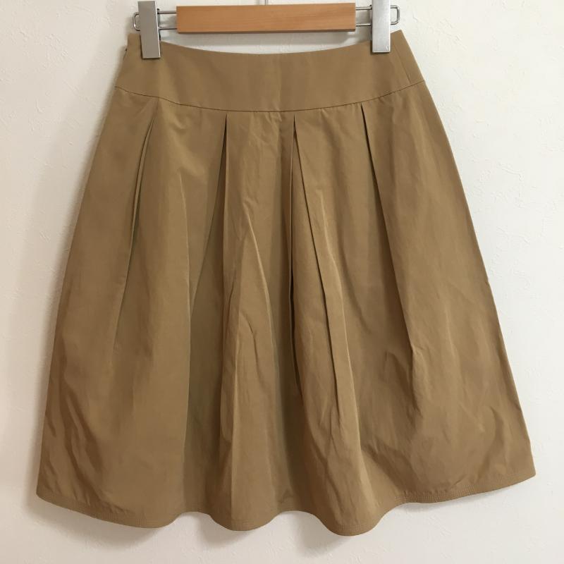 イネド INED スカート ひざ丈スカート 7 無地 ベージュ / ベージュ / レディース USED 古着 中古 10002173