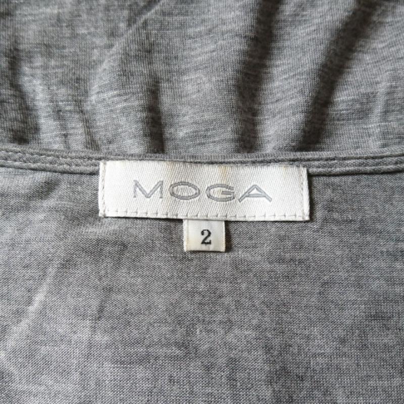 モガ MOGA Tシャツ 七分袖 2 無地 灰 / グレー / レディース USED 古着 中古 10002192
