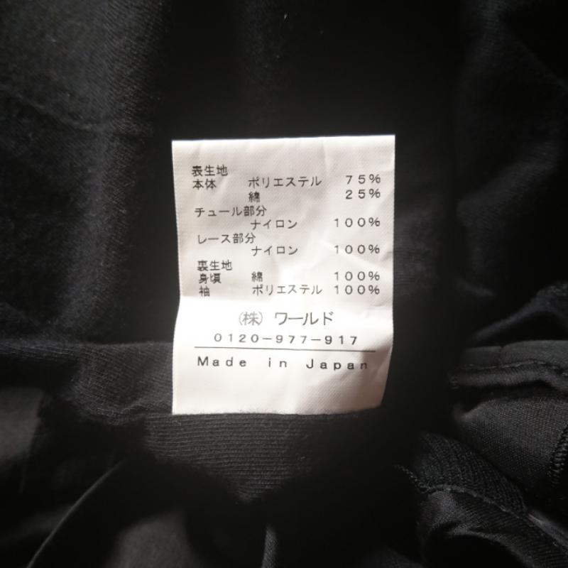 インディヴィ INDIVI シャツ、ブラウス 長袖 38 無地 黒 / ブラック / レディース USED 古着 中古 10002199