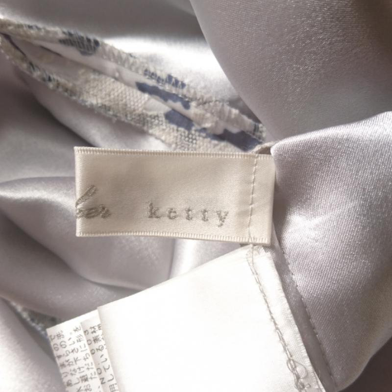 ケティ ketty パンツ ショートパンツ M 花柄 白 / ホワイト / X 青 / ブルー / レディース USED 古着 中古 10002204